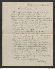 Nachlass Franz Steindachner, Brief von Josef Zangerl an Franz Steindachner (28.01.1881), Inv.Nr. 607.04, Seite 1